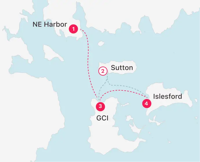 Beal and Bunker route map